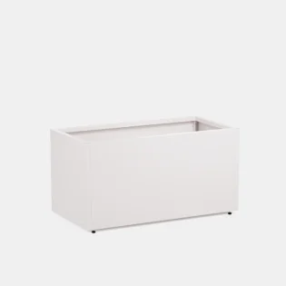 Jardinieră METAL PLANTER - 100 x 50 x 50 cm (alb)