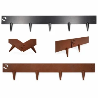 Separator de gazon din corten 100 x 10,5 x 0,15 CM